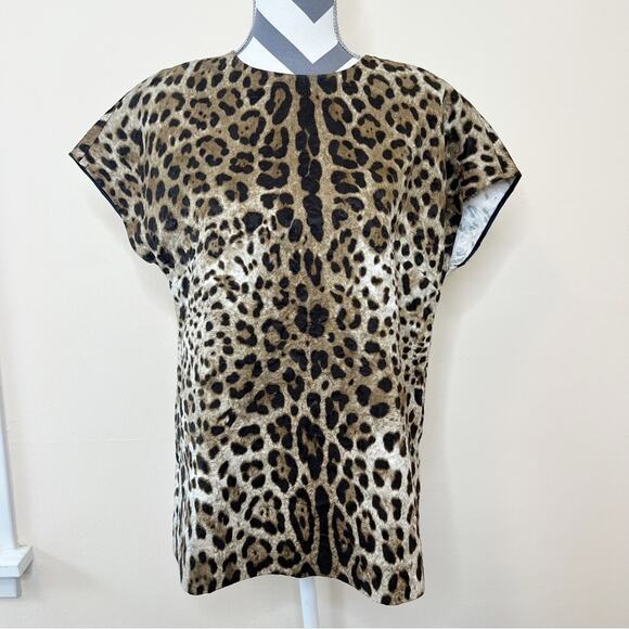 Dolce & Gabbana Y2K Leopard Animal Print Top Size 44 - Picture 8 of 10